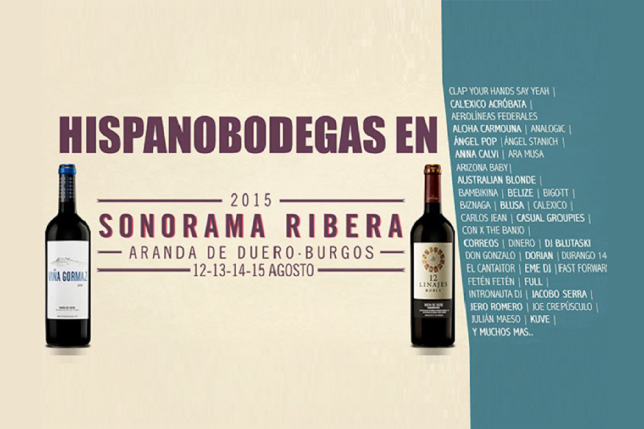 Hispanobodegas presente en Sonorama 2015