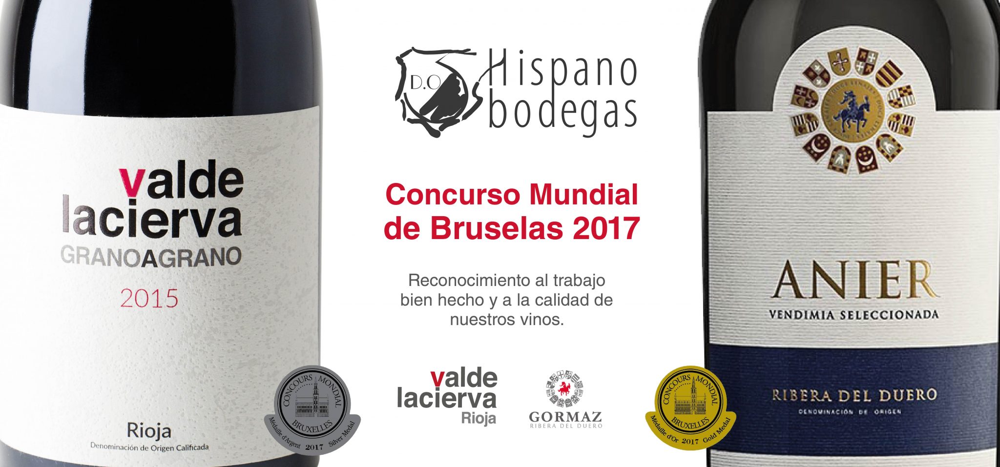 Gold & Silver Medals for the wines of Hispanobodegas at the Concours Mundial de Bruxelles