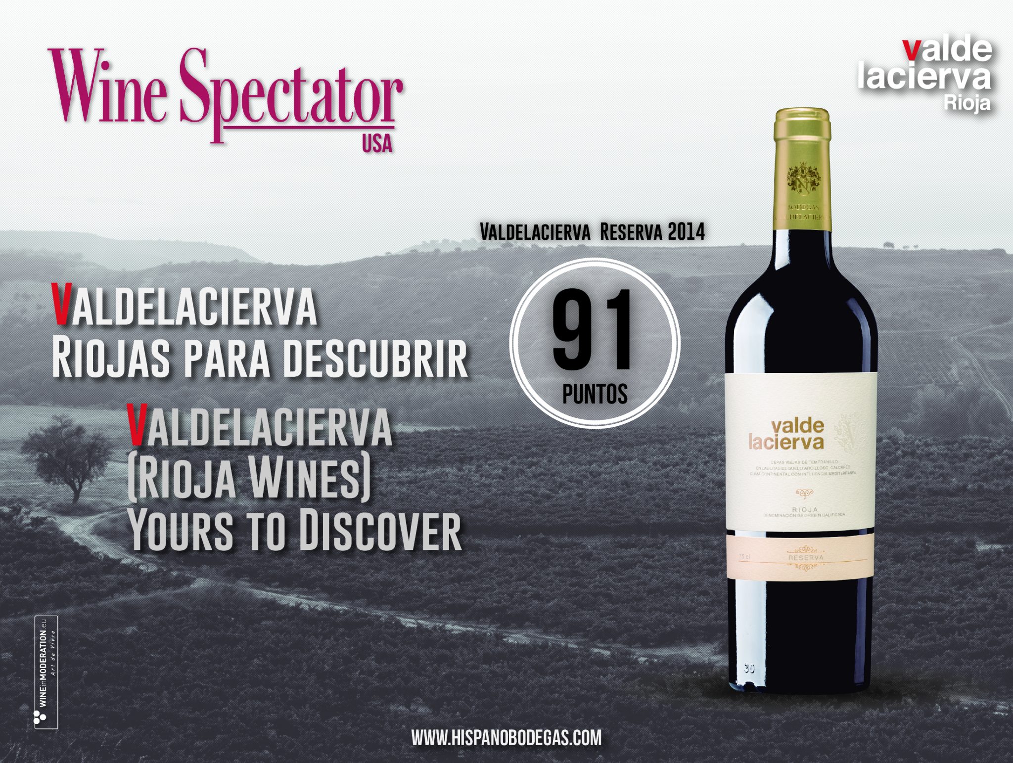 Valdelacierva Reserva 2014 obtiene 91 puntos