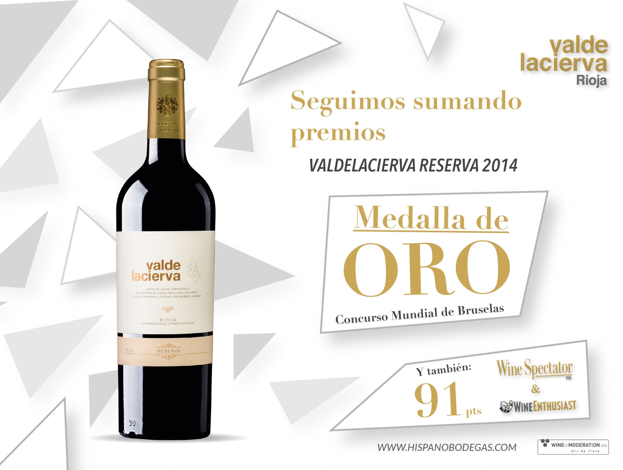 Valdelacierva Reserva receives Gold Medal at the Concours Mondial de Bruxelles