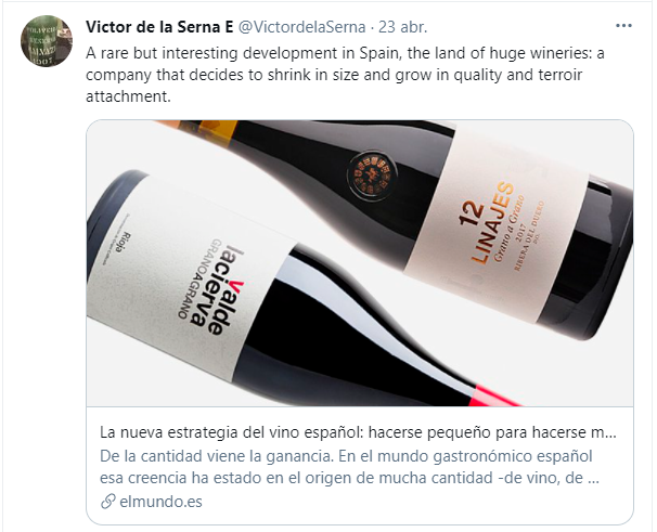 victor de la serna valdelacierva vino rioja el mundo